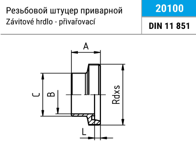 2010 2010 – Резьбовой штуцер приварной Niob Fluid 3