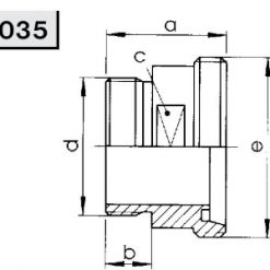 2035 Резьбовой штуцер редукционный Niob Fluid