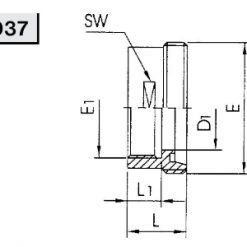 2037 Резьбовой штуцер  редукционный Niob Fluid