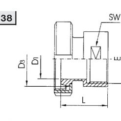 2038 Конический штуцер редукционный Niob Fluid