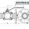 4074 Шаровый кран ПН – ПН (из 3 частей) ПН 16 Niob Fluid 2