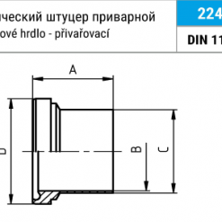 2247 – Конический штуцер приварной Niob Fluid