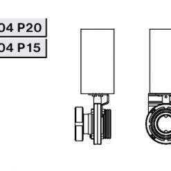 4304 Р15 Заслонка с вертикальным пневмоприводом Niob Fluid