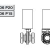 4306 Р20 Заслонка прямая с пневмоприводом Niob Fluid 1