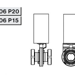 4306 Р15 Заслонка прямая с пневмоприводом Niob Fluid