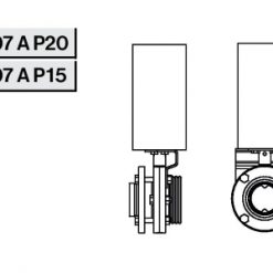 4307 A Р10 Заслонка прямая с пневмоприводом Niob Fluid