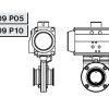 4309 Р05 Заслонка прямая с пневмоприводом Niob Fluid 1