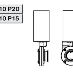 4310 Р15 Заслонка прямая с пневмоприводом Niob Fluid