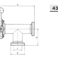 4313 Заслонка трехходовая, однофланцевая Р-Р-Р Niob Fluid