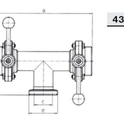 4314 Заслонка трехходовая, двухфланцевая Р-Р-Р Niob Fluid