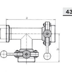 4315 Заслонка трехходовая, двухфланцевая Р-Р-Р Niob Fluid