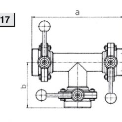 4317 Заслонка трехходовая, трехфланцевая Р-Р-Р Niob Fluid