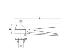 4341 Рычаг ручного управления клещевой Niob Fluid