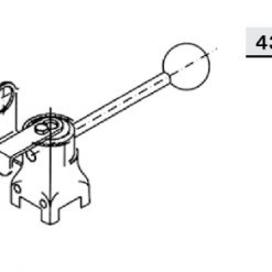 4342 Рычаг ручного управления с держателем Niob Fluid