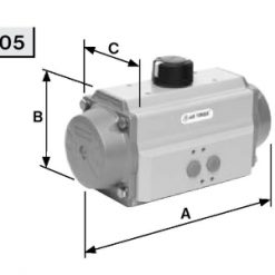 4405 Пневмопривод одинарного действия воздух-пружина Niob Fluid