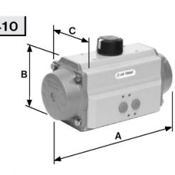 4410 Пневмопривод двойного действия воздух-воздух Niob Fluid