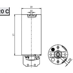 4420 С Пневмопривод одинарного действия воздух-пружина Niob Fluid