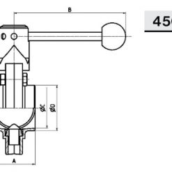 4501 Заслонка прямая C – C, SMS Niob Fluid