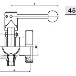 4504 Заслонка прямая К/М – Р, SMS Niob Fluid