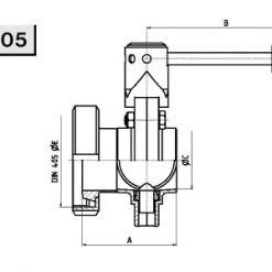 4505 Заслонка прямая К/М – C, SMS Niob Fluid