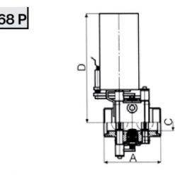 4568 P Затвор лекажный Р-Р,  пневмо Niob Fluid
