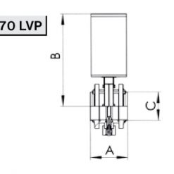 4570 LVP Затвор межфланцевый C-C, пневмо Niob Fluid
