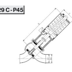 4729C – P45  Седельный клапан С-С, тип Y, пневмо Niob Fluid