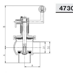 4730 C Седельный клапан угловой С – С, тип L Niob Fluid