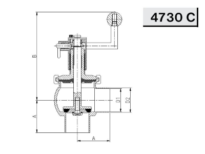 4730 4730 C Седельный клапан угловой С – С, тип L Niob Fluid 3
