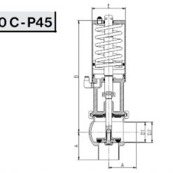 4730 C – Р45 Седельный клапан С-С-С, тип L, пневмо Niob Fluid