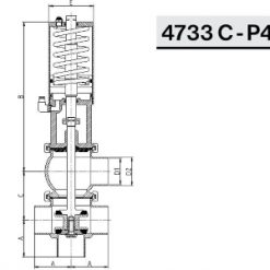 4733 C – Р45 Седельный клапан С-С-С, тип LТ, пневмо Niob Fluid