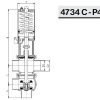 4734 С – Р45 Седельный клапан, тип TL, пневмо Niob Fluid 1