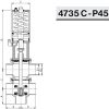 4735 С – Р45 Седельный клапан, тип TТ, пневмо Niob Fluid 1