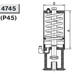 4745 (Р45) Вертикальный пневмопривод Niob Fluid