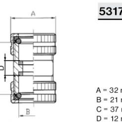 5317 A Муфта соединительная для уровнемера Niob Fluid