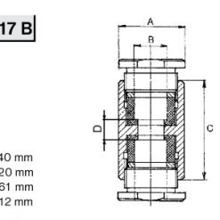 5317 B Муфта соединительная для уровнемера Niob Fluid